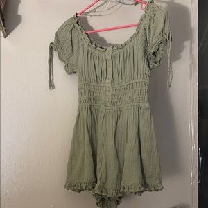Sage green Cotton On romper, size 2, nwot